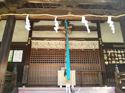 蹉跎神社の拝殿前