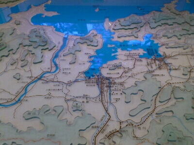 舞鶴港の戦時中の模型地図