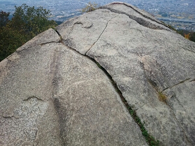 観音岩の上
