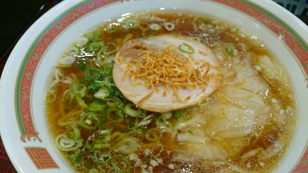 淡路サービスエリアの淡路玉ねぎ醤油ラーメン(生麺)