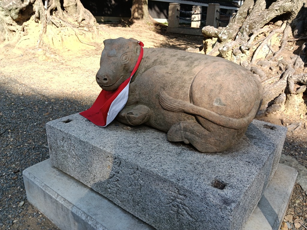 上宮天満宮の撫で牛