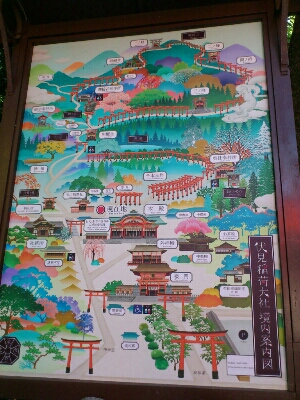 伏見稲荷大社の案内図