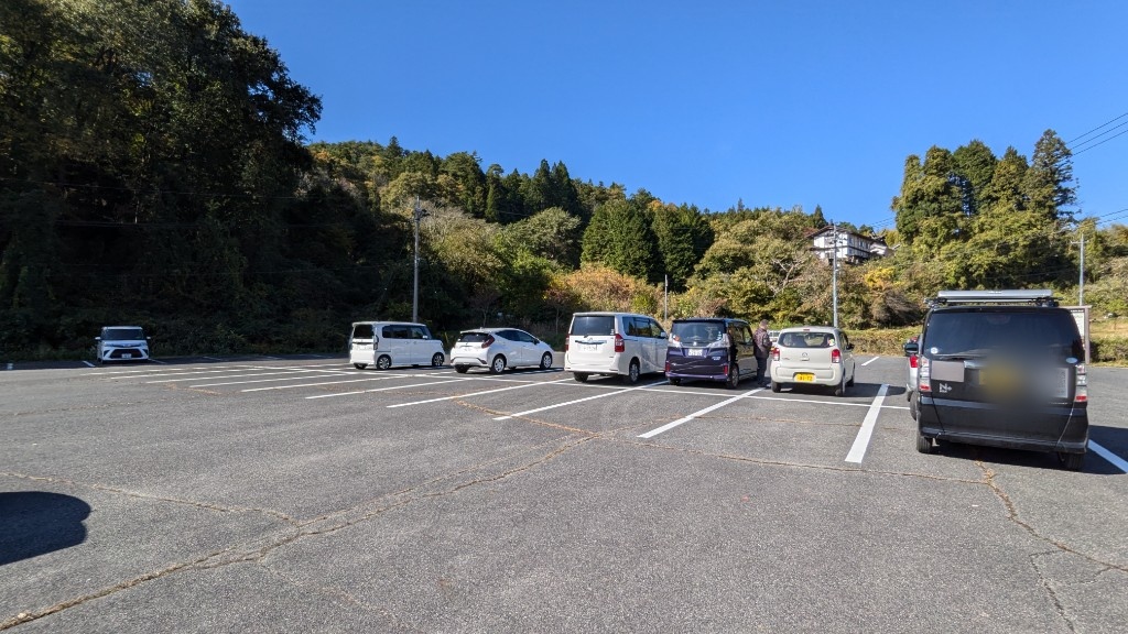 吹屋ふるさと村の下町駐車場の様子